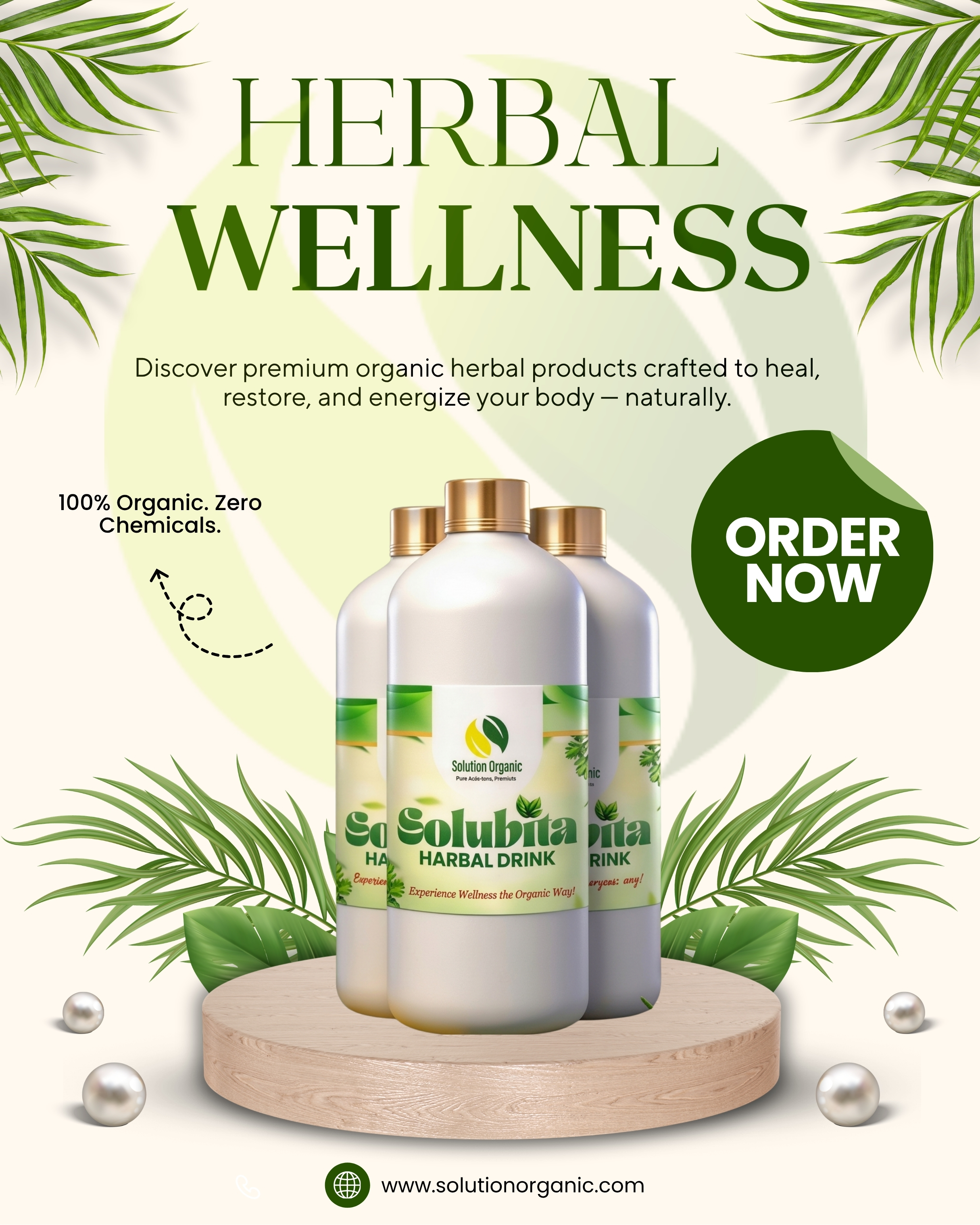 Solution Organics product launch graphic