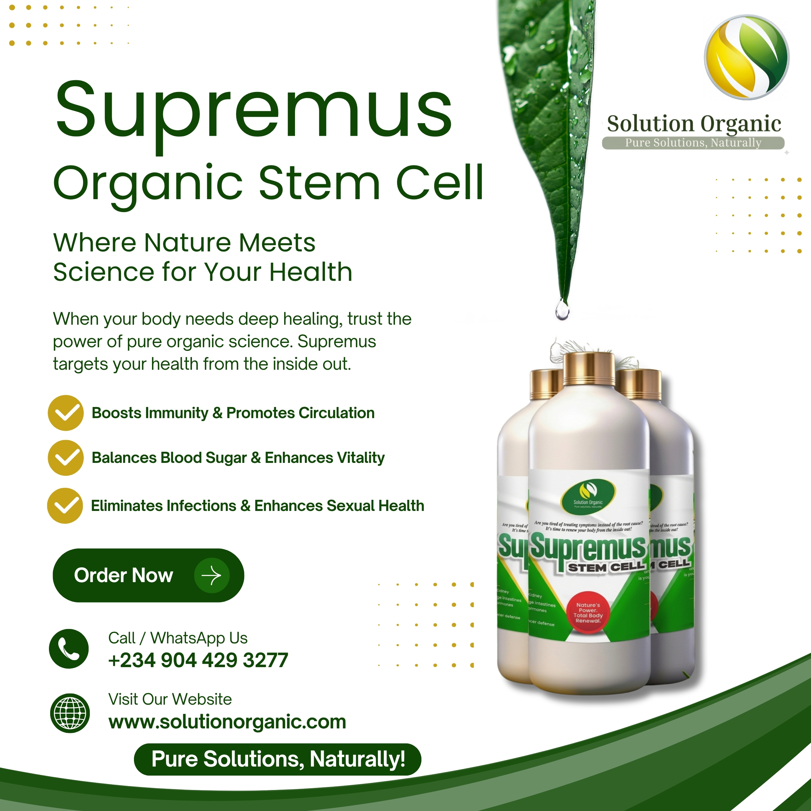Solution Organics promotional graphic